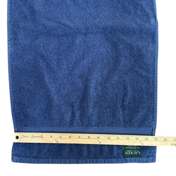Lauren Ralph Lauren Hand Towels‎ 27x15" Cotton Navy Blue Nautical Coastal Pair - Picture 6 of 6